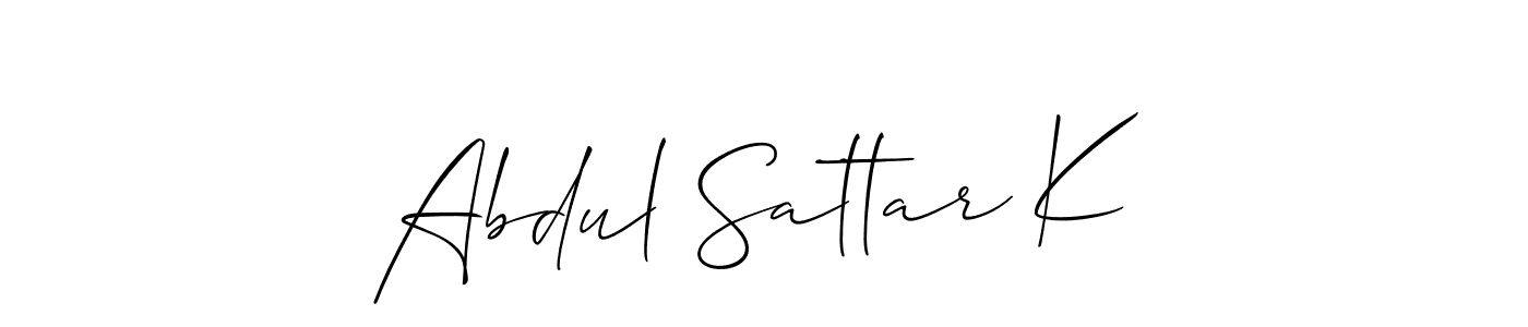 You should practise on your own different ways (Allison_Script) to write your name (Abdul Sattar K) in signature. don't let someone else do it for you. Abdul Sattar K signature style 2 images and pictures png