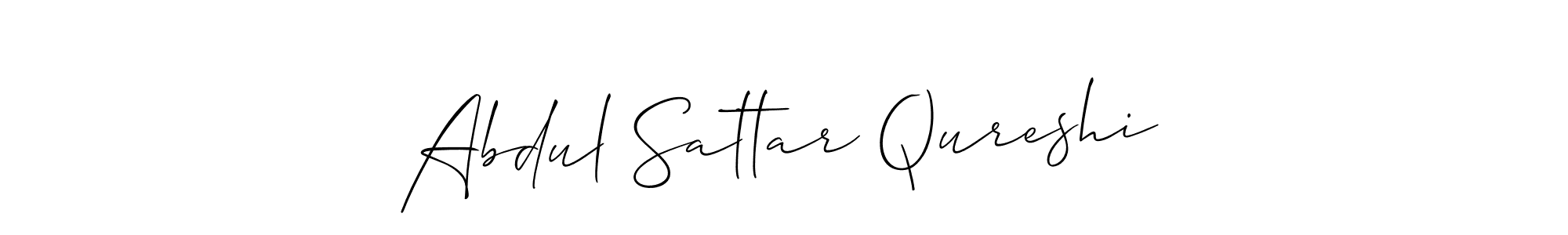 Similarly Allison_Script is the best handwritten signature design. Signature creator online .You can use it as an online autograph creator for name Abdul Sattar Qureshi. Abdul Sattar Qureshi signature style 2 images and pictures png