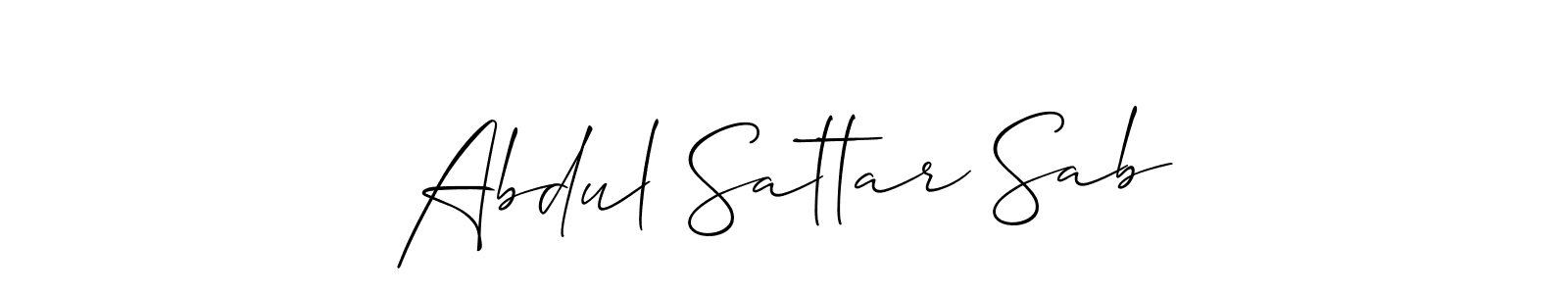 How to Draw Abdul Sattar Sab signature style? Allison_Script is a latest design signature styles for name Abdul Sattar Sab. Abdul Sattar Sab signature style 2 images and pictures png
