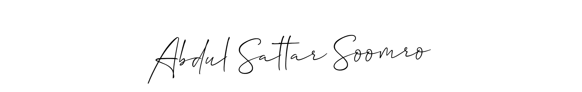 Design your own signature with our free online signature maker. With this signature software, you can create a handwritten (Allison_Script) signature for name Abdul Sattar Soomro. Abdul Sattar Soomro signature style 2 images and pictures png