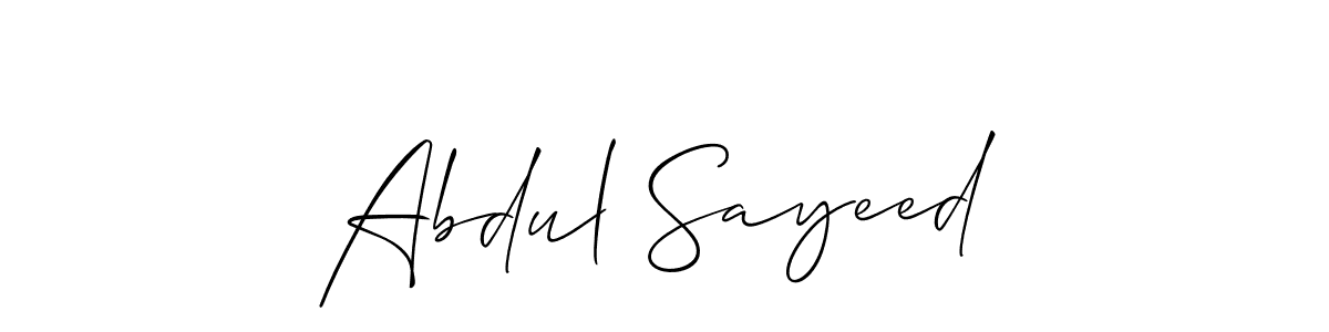 Create a beautiful signature design for name Abdul Sayeed. With this signature (Allison_Script) fonts, you can make a handwritten signature for free. Abdul Sayeed signature style 2 images and pictures png