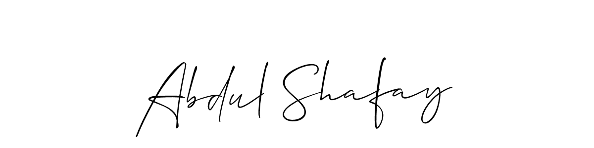 Also You can easily find your signature by using the search form. We will create Abdul Shafay name handwritten signature images for you free of cost using Allison_Script sign style. Abdul Shafay signature style 2 images and pictures png