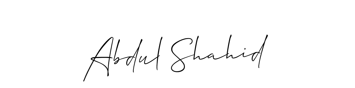 Make a beautiful signature design for name Abdul Shahid. With this signature (Allison_Script) style, you can create a handwritten signature for free. Abdul Shahid signature style 2 images and pictures png