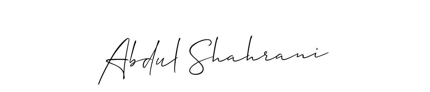 How to Draw Abdul Shahrani signature style? Allison_Script is a latest design signature styles for name Abdul Shahrani. Abdul Shahrani signature style 2 images and pictures png