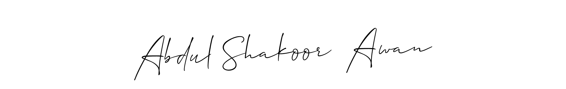Make a beautiful signature design for name Abdul Shakoor  Awan. Use this online signature maker to create a handwritten signature for free. Abdul Shakoor  Awan signature style 2 images and pictures png