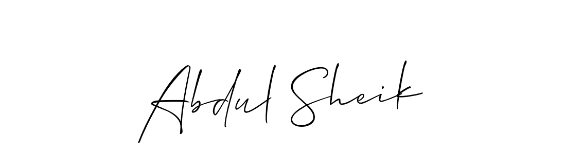 How to make Abdul Sheik signature? Allison_Script is a professional autograph style. Create handwritten signature for Abdul Sheik name. Abdul Sheik signature style 2 images and pictures png