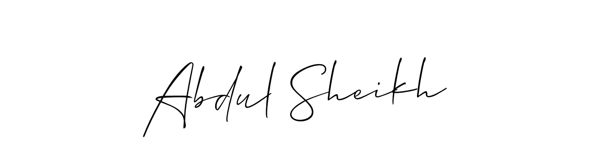 Design your own signature with our free online signature maker. With this signature software, you can create a handwritten (Allison_Script) signature for name Abdul Sheikh. Abdul Sheikh signature style 2 images and pictures png