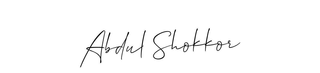 Make a short Abdul Shokkor signature style. Manage your documents anywhere anytime using Allison_Script. Create and add eSignatures, submit forms, share and send files easily. Abdul Shokkor signature style 2 images and pictures png