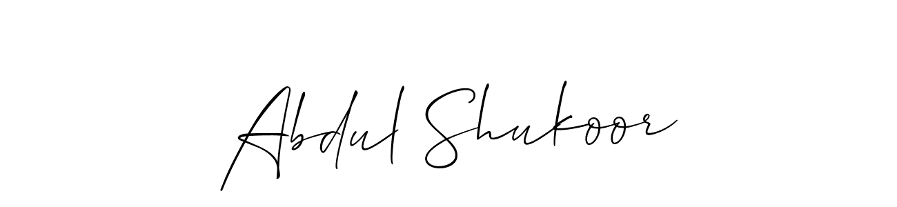 Abdul Shukoor stylish signature style. Best Handwritten Sign (Allison_Script) for my name. Handwritten Signature Collection Ideas for my name Abdul Shukoor. Abdul Shukoor signature style 2 images and pictures png