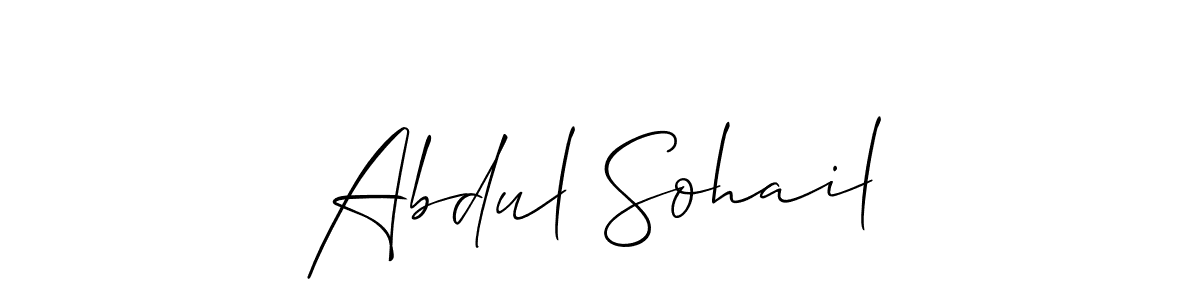 Make a beautiful signature design for name Abdul Sohail. With this signature (Allison_Script) style, you can create a handwritten signature for free. Abdul Sohail signature style 2 images and pictures png