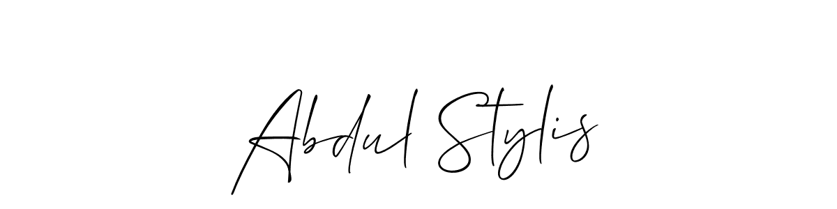 How to make Abdul Stylis name signature. Use Allison_Script style for creating short signs online. This is the latest handwritten sign. Abdul Stylis signature style 2 images and pictures png