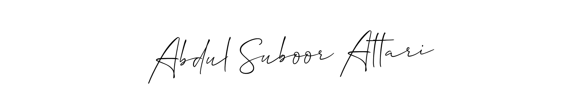 Once you've used our free online signature maker to create your best signature Allison_Script style, it's time to enjoy all of the benefits that Abdul Suboor Attari name signing documents. Abdul Suboor Attari signature style 2 images and pictures png