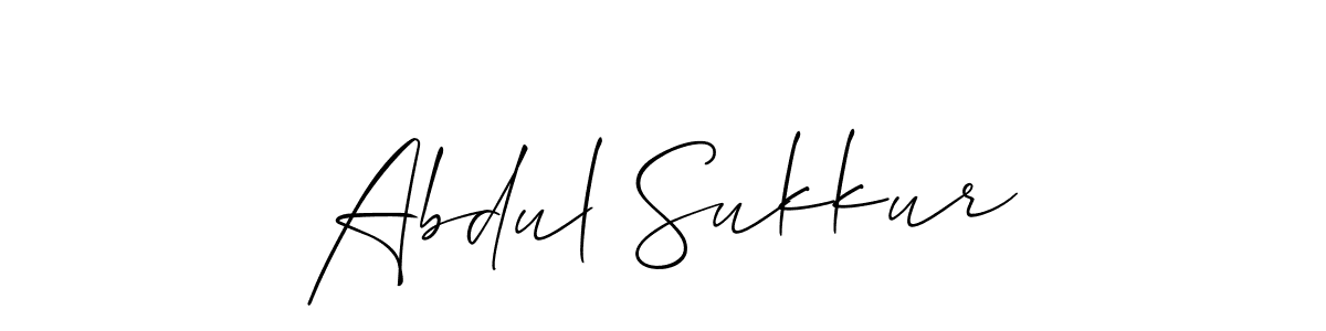 Make a beautiful signature design for name Abdul Sukkur. With this signature (Allison_Script) style, you can create a handwritten signature for free. Abdul Sukkur signature style 2 images and pictures png