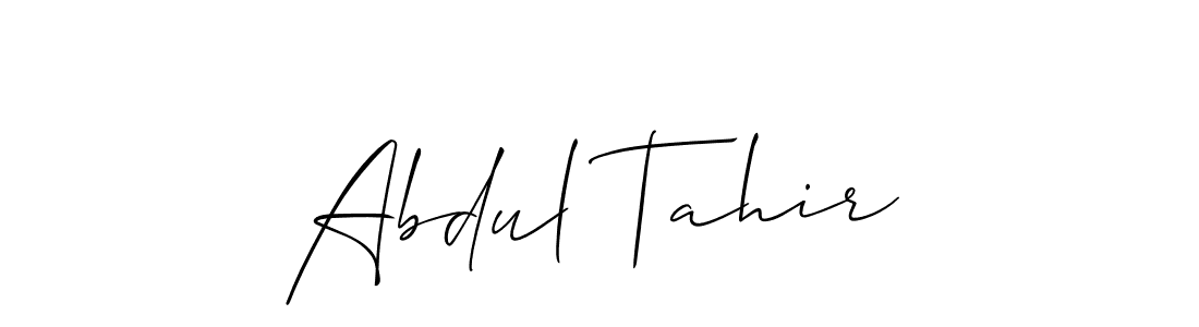 How to make Abdul Tahir signature? Allison_Script is a professional autograph style. Create handwritten signature for Abdul Tahir name. Abdul Tahir signature style 2 images and pictures png