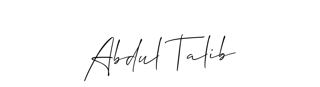 Also You can easily find your signature by using the search form. We will create Abdul Talib name handwritten signature images for you free of cost using Allison_Script sign style. Abdul Talib signature style 2 images and pictures png