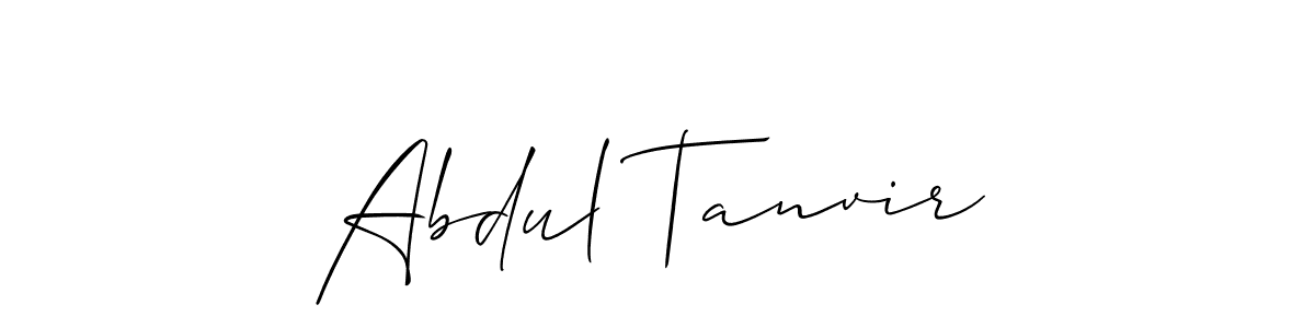 The best way (Allison_Script) to make a short signature is to pick only two or three words in your name. The name Abdul Tanvir include a total of six letters. For converting this name. Abdul Tanvir signature style 2 images and pictures png