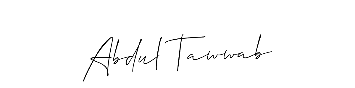 Similarly Allison_Script is the best handwritten signature design. Signature creator online .You can use it as an online autograph creator for name Abdul Tawwab. Abdul Tawwab signature style 2 images and pictures png