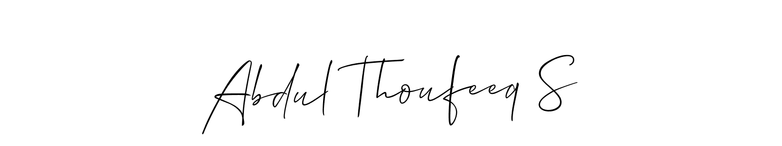 Make a beautiful signature design for name Abdul Thoufeeq S. Use this online signature maker to create a handwritten signature for free. Abdul Thoufeeq S signature style 2 images and pictures png