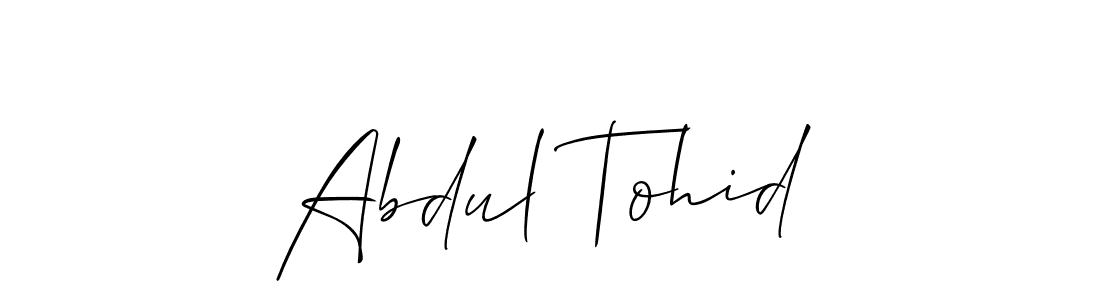 Allison_Script is a professional signature style that is perfect for those who want to add a touch of class to their signature. It is also a great choice for those who want to make their signature more unique. Get Abdul Tohid name to fancy signature for free. Abdul Tohid signature style 2 images and pictures png