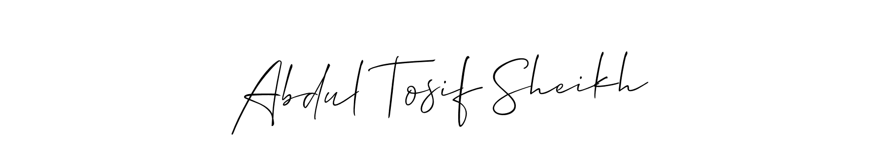 How to make Abdul Tosif Sheikh signature? Allison_Script is a professional autograph style. Create handwritten signature for Abdul Tosif Sheikh name. Abdul Tosif Sheikh signature style 2 images and pictures png