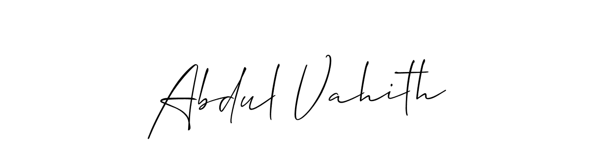 if you are searching for the best signature style for your name Abdul Vahith. so please give up your signature search. here we have designed multiple signature styles  using Allison_Script. Abdul Vahith signature style 2 images and pictures png
