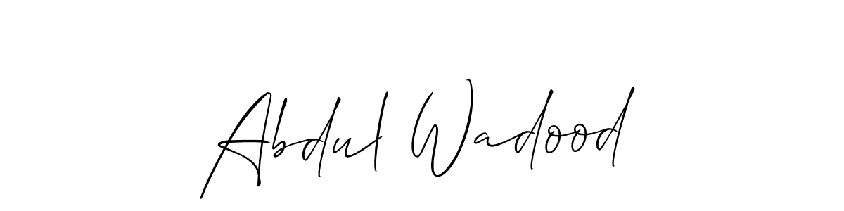 It looks lik you need a new signature style for name Abdul Wadood. Design unique handwritten (Allison_Script) signature with our free signature maker in just a few clicks. Abdul Wadood signature style 2 images and pictures png