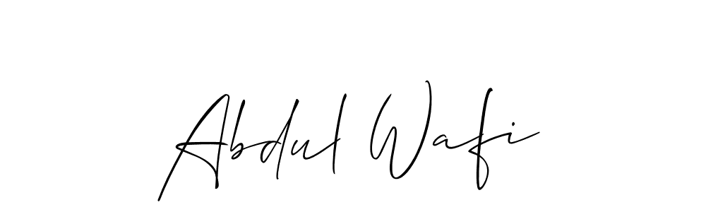 if you are searching for the best signature style for your name Abdul Wafi. so please give up your signature search. here we have designed multiple signature styles  using Allison_Script. Abdul Wafi signature style 2 images and pictures png