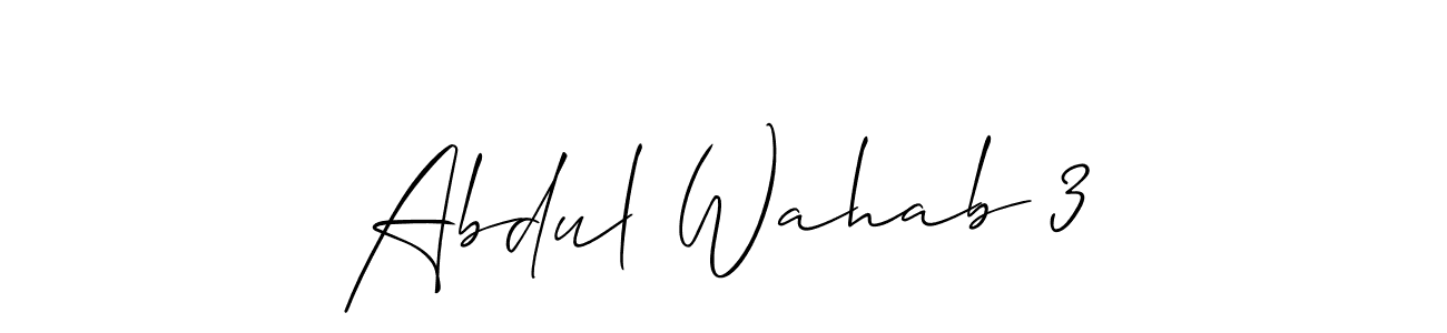 You should practise on your own different ways (Allison_Script) to write your name (Abdul Wahab 3) in signature. don't let someone else do it for you. Abdul Wahab 3 signature style 2 images and pictures png