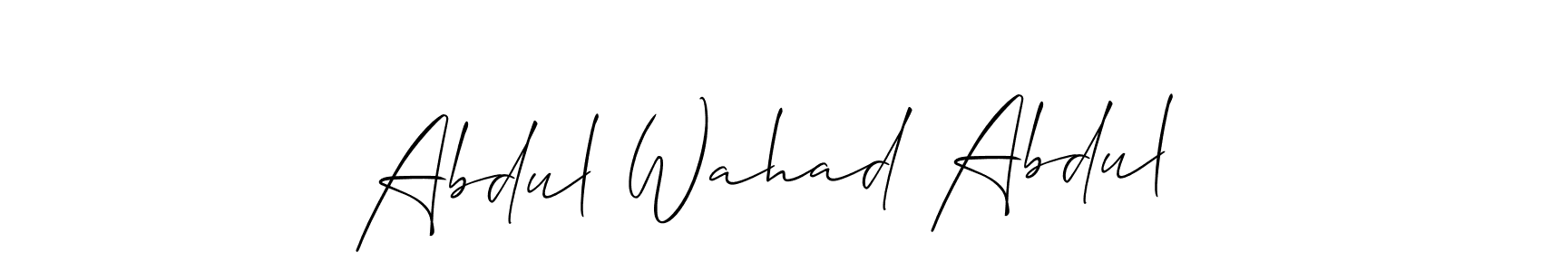 Also You can easily find your signature by using the search form. We will create Abdul Wahad Abdul name handwritten signature images for you free of cost using Allison_Script sign style. Abdul Wahad Abdul signature style 2 images and pictures png