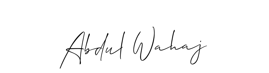 Use a signature maker to create a handwritten signature online. With this signature software, you can design (Allison_Script) your own signature for name Abdul Wahaj. Abdul Wahaj signature style 2 images and pictures png