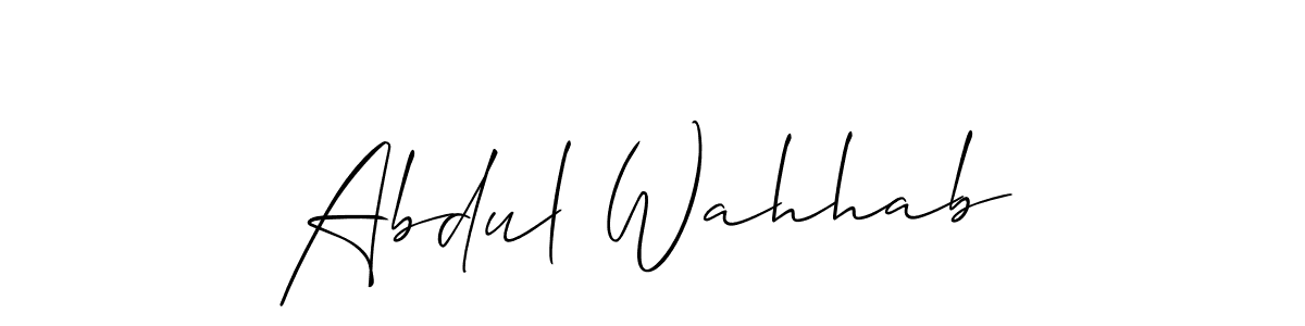 Create a beautiful signature design for name Abdul Wahhab. With this signature (Allison_Script) fonts, you can make a handwritten signature for free. Abdul Wahhab signature style 2 images and pictures png