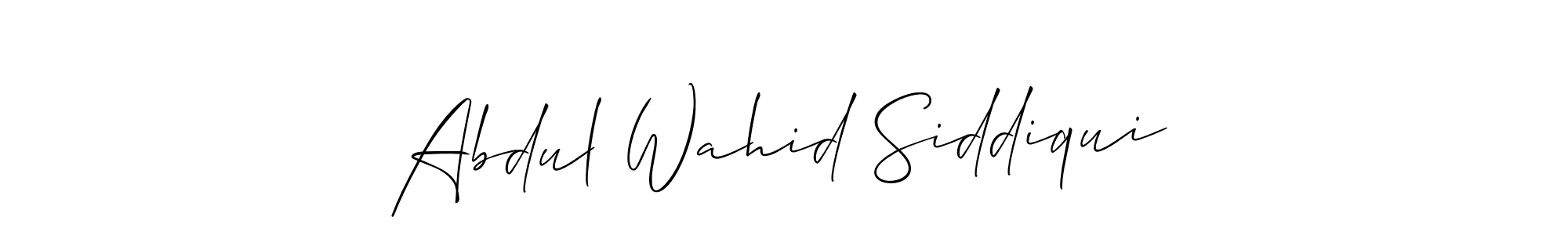 Also we have Abdul Wahid Siddiqui name is the best signature style. Create professional handwritten signature collection using Allison_Script autograph style. Abdul Wahid Siddiqui signature style 2 images and pictures png