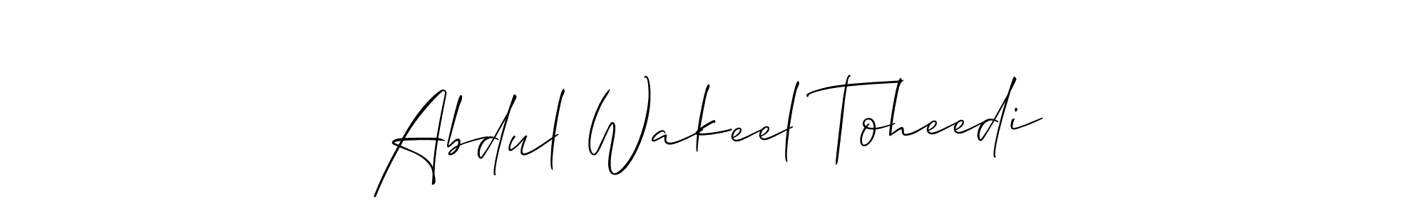 Make a beautiful signature design for name Abdul Wakeel Toheedi. Use this online signature maker to create a handwritten signature for free. Abdul Wakeel Toheedi signature style 2 images and pictures png