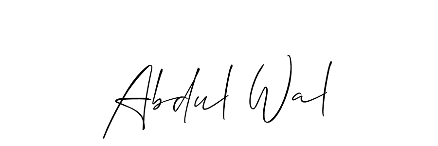 Abdul Wal stylish signature style. Best Handwritten Sign (Allison_Script) for my name. Handwritten Signature Collection Ideas for my name Abdul Wal. Abdul Wal signature style 2 images and pictures png