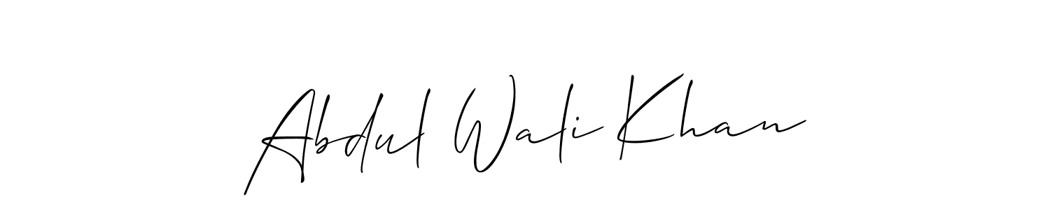 The best way (Allison_Script) to make a short signature is to pick only two or three words in your name. The name Abdul Wali Khan include a total of six letters. For converting this name. Abdul Wali Khan signature style 2 images and pictures png