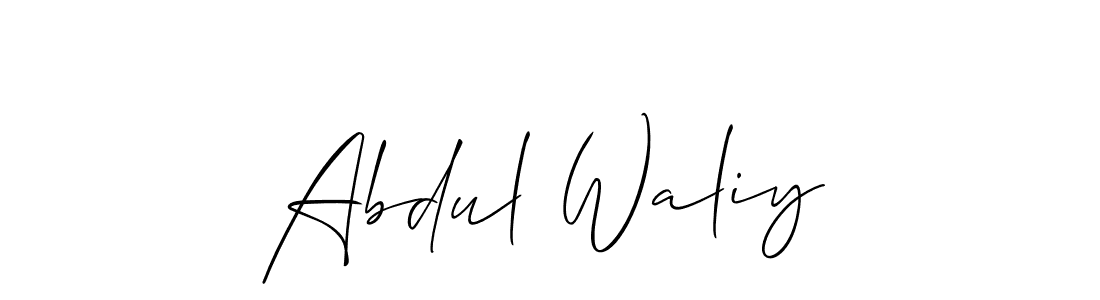 if you are searching for the best signature style for your name Abdul Waliy. so please give up your signature search. here we have designed multiple signature styles  using Allison_Script. Abdul Waliy signature style 2 images and pictures png