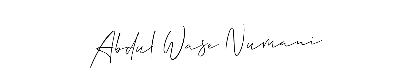 This is the best signature style for the Abdul Wase Numani name. Also you like these signature font (Allison_Script). Mix name signature. Abdul Wase Numani signature style 2 images and pictures png