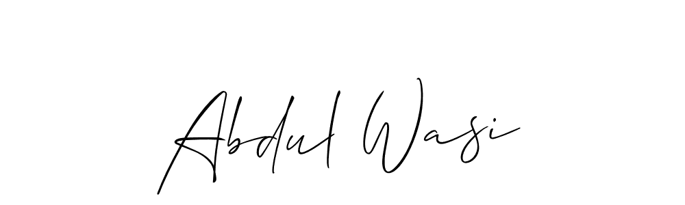 How to Draw Abdul Wasi signature style? Allison_Script is a latest design signature styles for name Abdul Wasi. Abdul Wasi signature style 2 images and pictures png