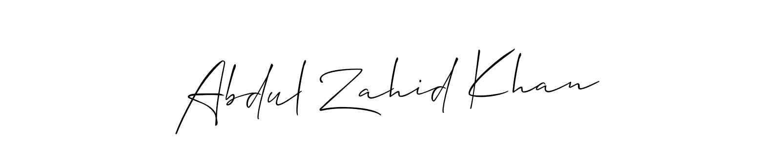 Make a short Abdul Zahid Khan signature style. Manage your documents anywhere anytime using Allison_Script. Create and add eSignatures, submit forms, share and send files easily. Abdul Zahid Khan signature style 2 images and pictures png