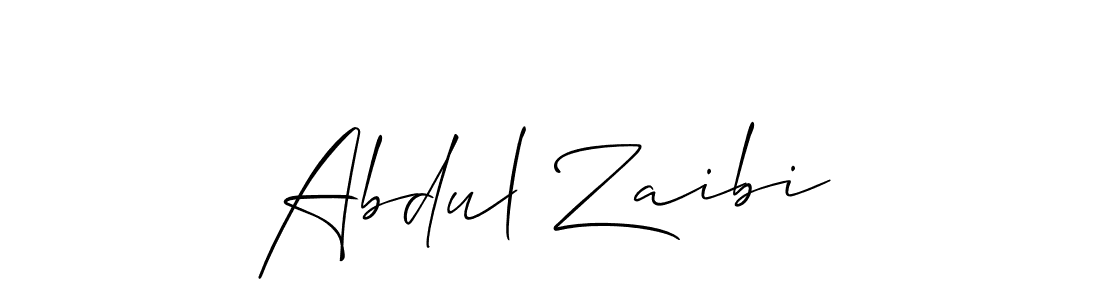 Make a beautiful signature design for name Abdul Zaibi. With this signature (Allison_Script) style, you can create a handwritten signature for free. Abdul Zaibi signature style 2 images and pictures png