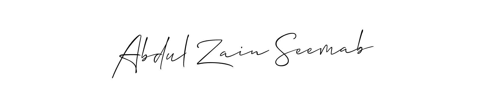 It looks lik you need a new signature style for name Abdul Zain Seemab. Design unique handwritten (Allison_Script) signature with our free signature maker in just a few clicks. Abdul Zain Seemab signature style 2 images and pictures png