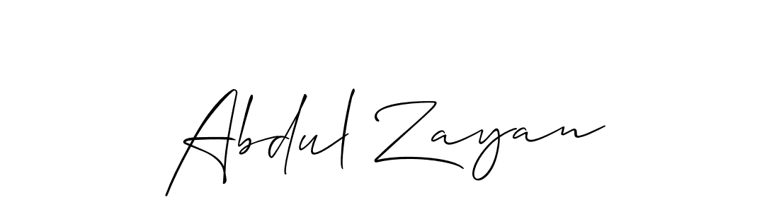 Allison_Script is a professional signature style that is perfect for those who want to add a touch of class to their signature. It is also a great choice for those who want to make their signature more unique. Get Abdul Zayan name to fancy signature for free. Abdul Zayan signature style 2 images and pictures png