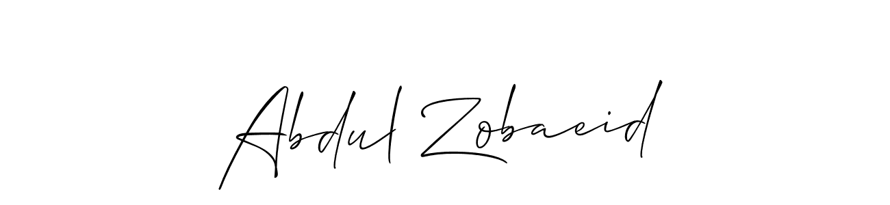 Make a short Abdul Zobaeid signature style. Manage your documents anywhere anytime using Allison_Script. Create and add eSignatures, submit forms, share and send files easily. Abdul Zobaeid signature style 2 images and pictures png