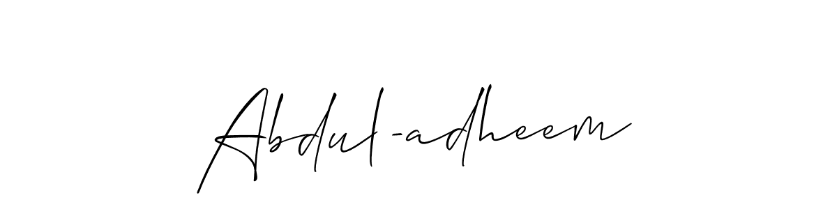 You should practise on your own different ways (Allison_Script) to write your name (Abdul-adheem) in signature. don't let someone else do it for you. Abdul-adheem signature style 2 images and pictures png