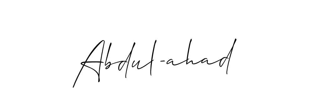How to make Abdul-ahad signature? Allison_Script is a professional autograph style. Create handwritten signature for Abdul-ahad name. Abdul-ahad signature style 2 images and pictures png