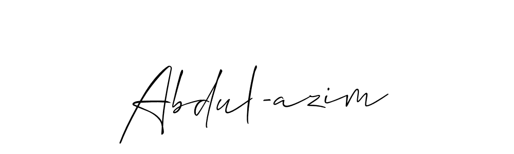 How to make Abdul-azim name signature. Use Allison_Script style for creating short signs online. This is the latest handwritten sign. Abdul-azim signature style 2 images and pictures png