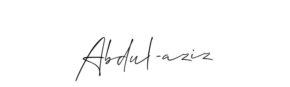 Allison_Script is a professional signature style that is perfect for those who want to add a touch of class to their signature. It is also a great choice for those who want to make their signature more unique. Get Abdul-aziz name to fancy signature for free. Abdul-aziz signature style 2 images and pictures png