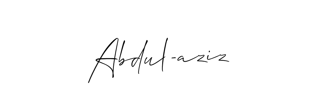 You should practise on your own different ways (Allison_Script) to write your name (Abdul-aziz ) in signature. don't let someone else do it for you. Abdul-aziz  signature style 2 images and pictures png