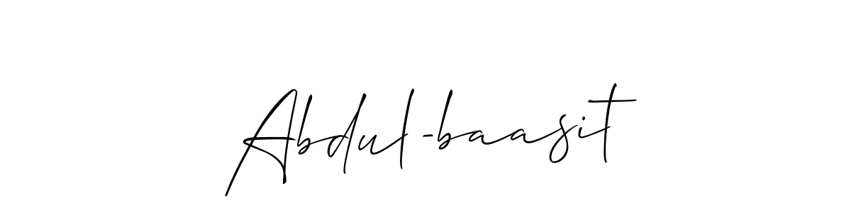How to make Abdul-baasit signature? Allison_Script is a professional autograph style. Create handwritten signature for Abdul-baasit name. Abdul-baasit signature style 2 images and pictures png