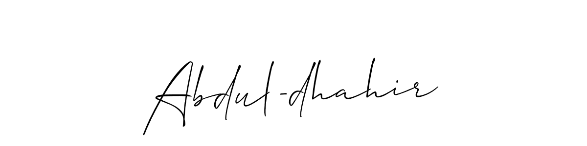 Best and Professional Signature Style for Abdul-dhahir. Allison_Script Best Signature Style Collection. Abdul-dhahir signature style 2 images and pictures png